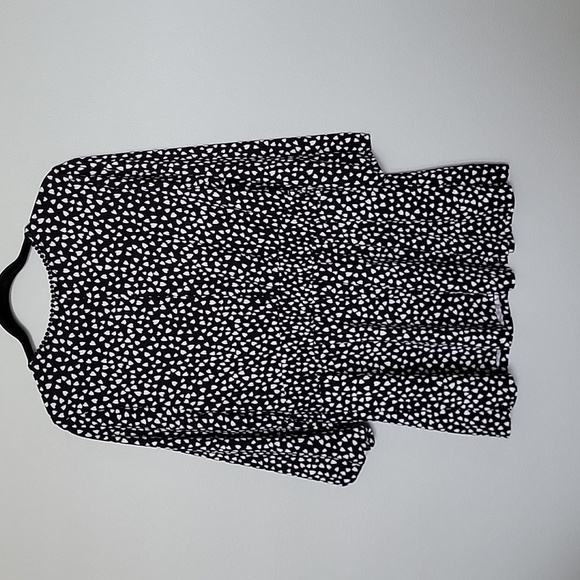 Lane Bryant Romantic Girly Peplum Elastic Waist 3/4 Sleeve Heart Print Top 14/16 - Picture 5 of 6